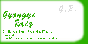 gyongyi raiz business card